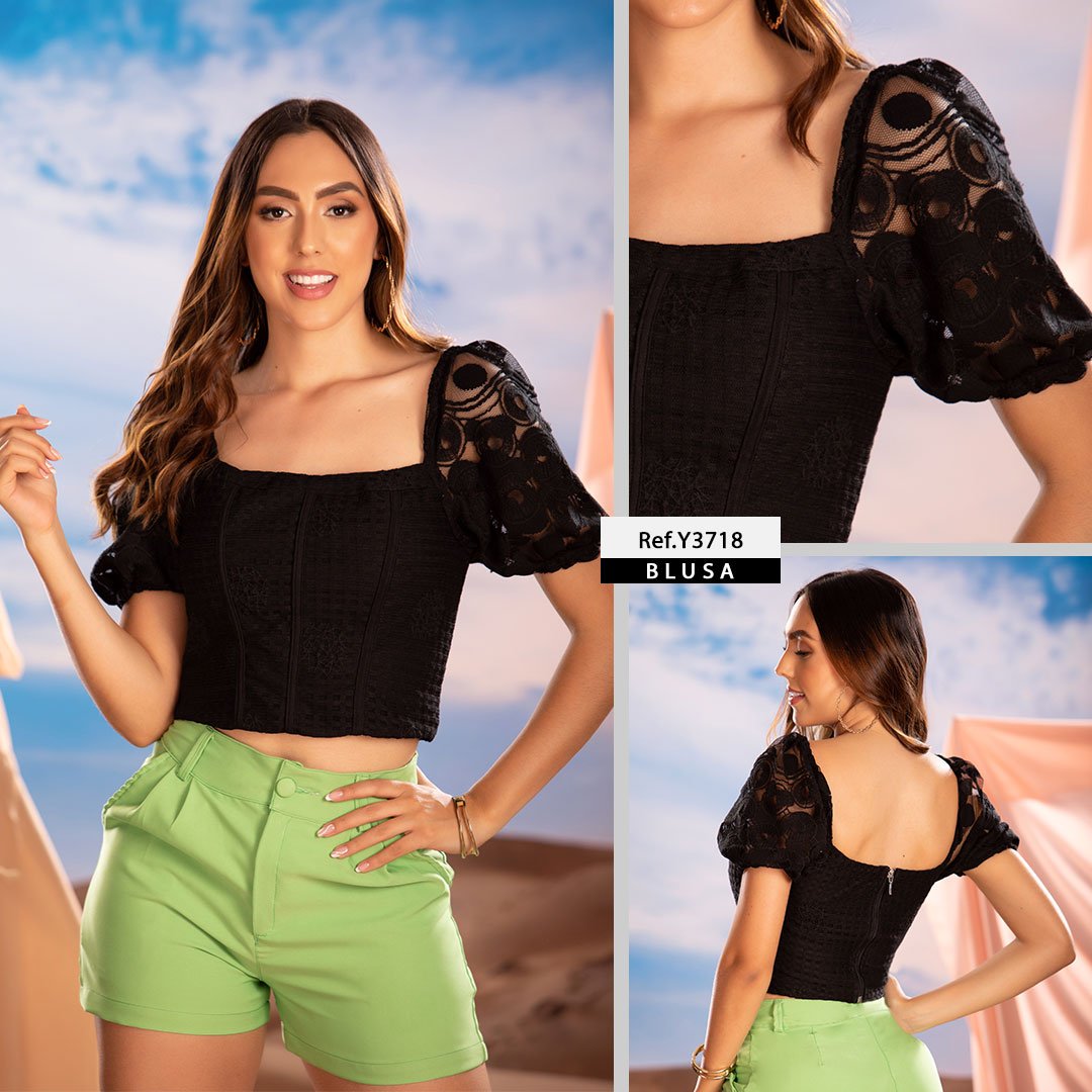 Y3718 BLUSA NEGRO
