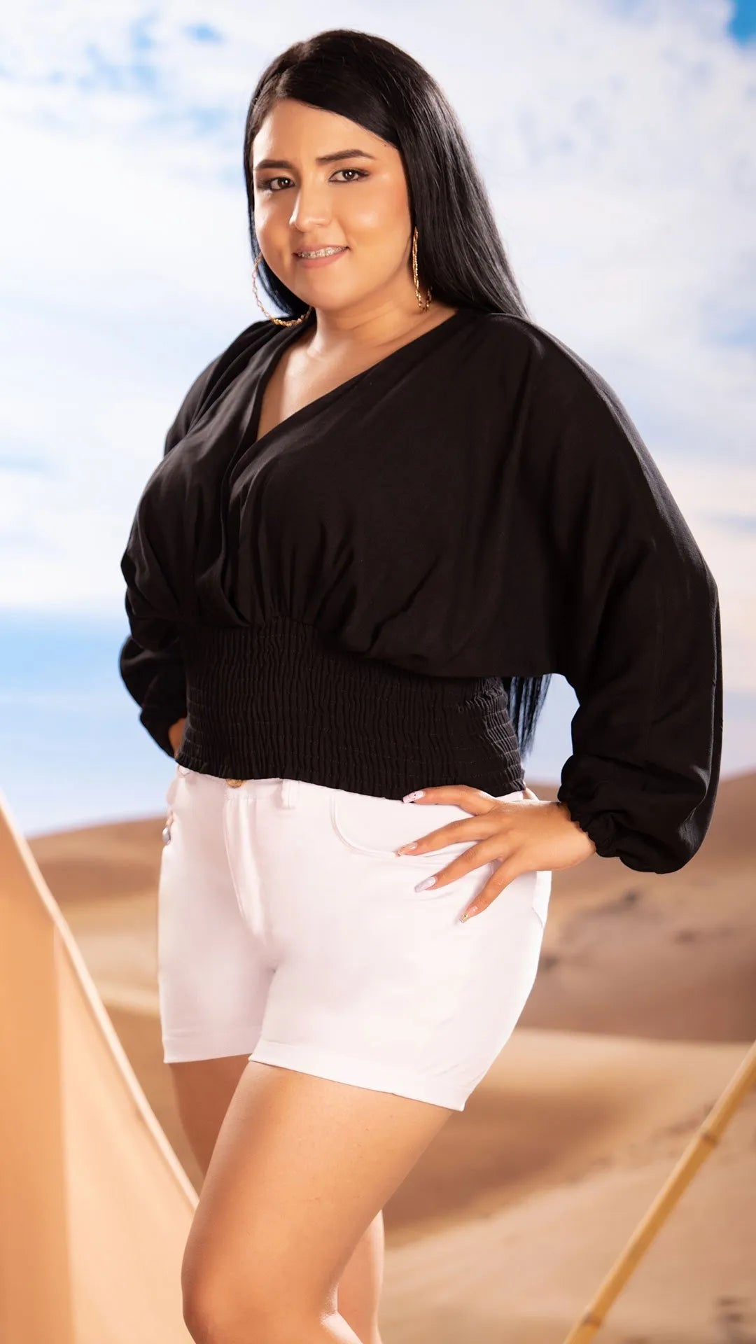 Y3723 BLUSA CHALIS RAYON NEGRO