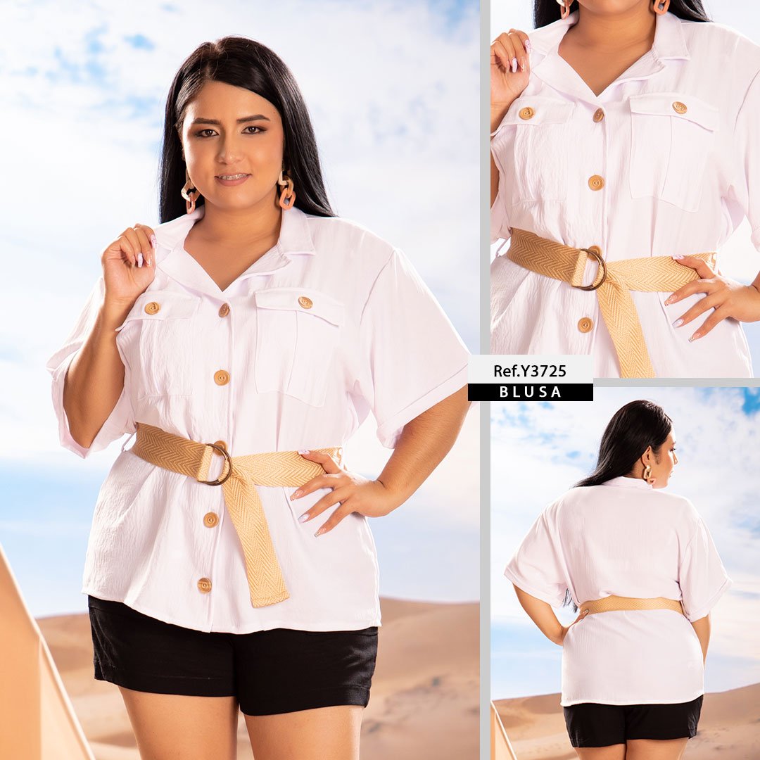 Y3725 BLUSA CAPRI BLANCO