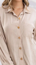Y3728 CAMISA CHALIS SLUB CAMEL