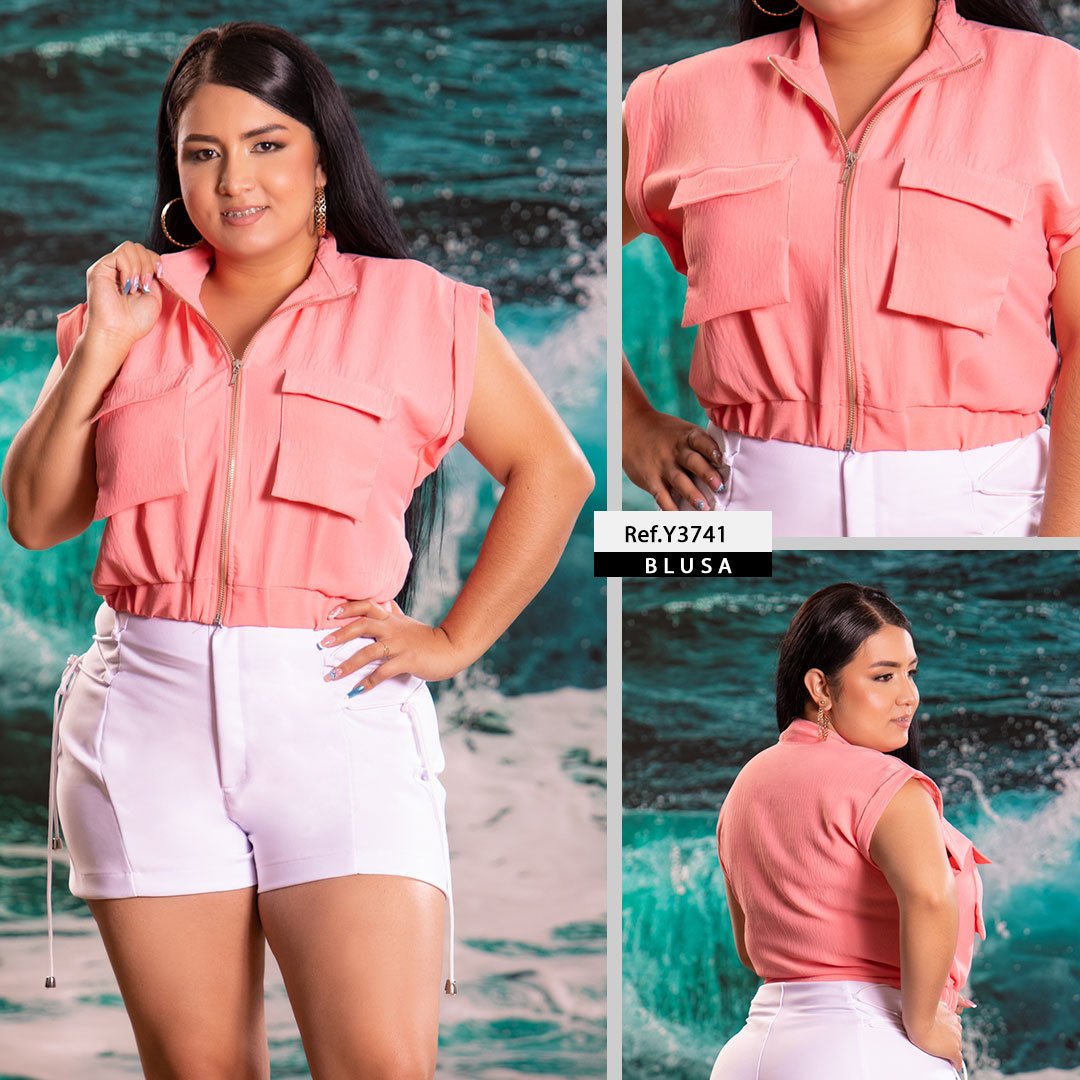 Y3741 BLUSA CAPRI CORAL