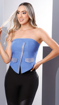 Y3791 BLUSA BENGALINA AZUL