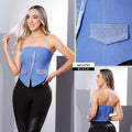 Y3791 BLUSA BENGALINA AZUL
