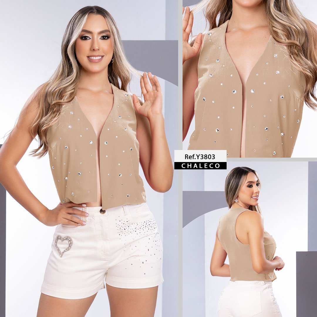 Y3803 CHALECO CAPRI CAMEL