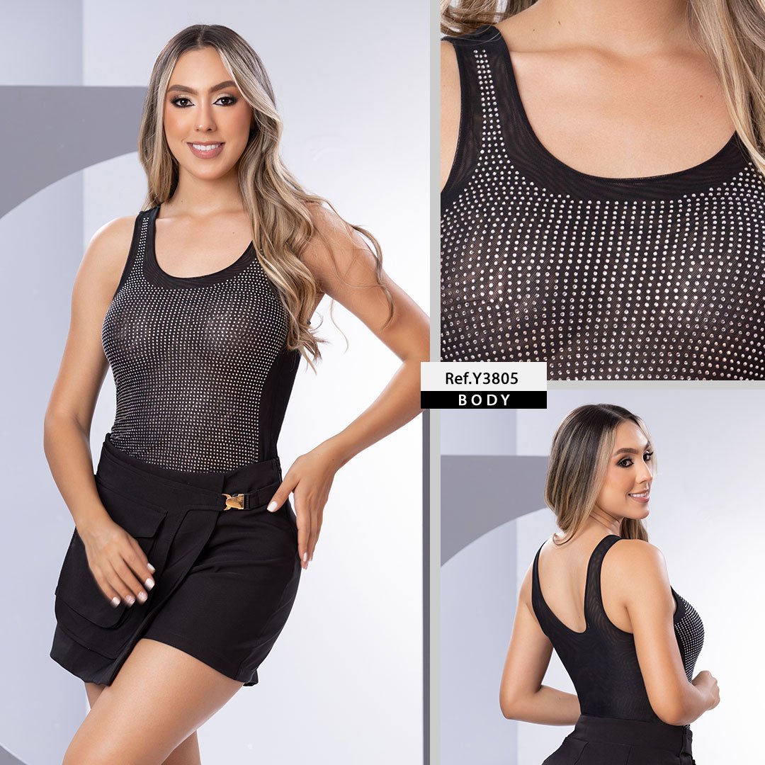Y3805 BLUSA MAYATEX NEGRO