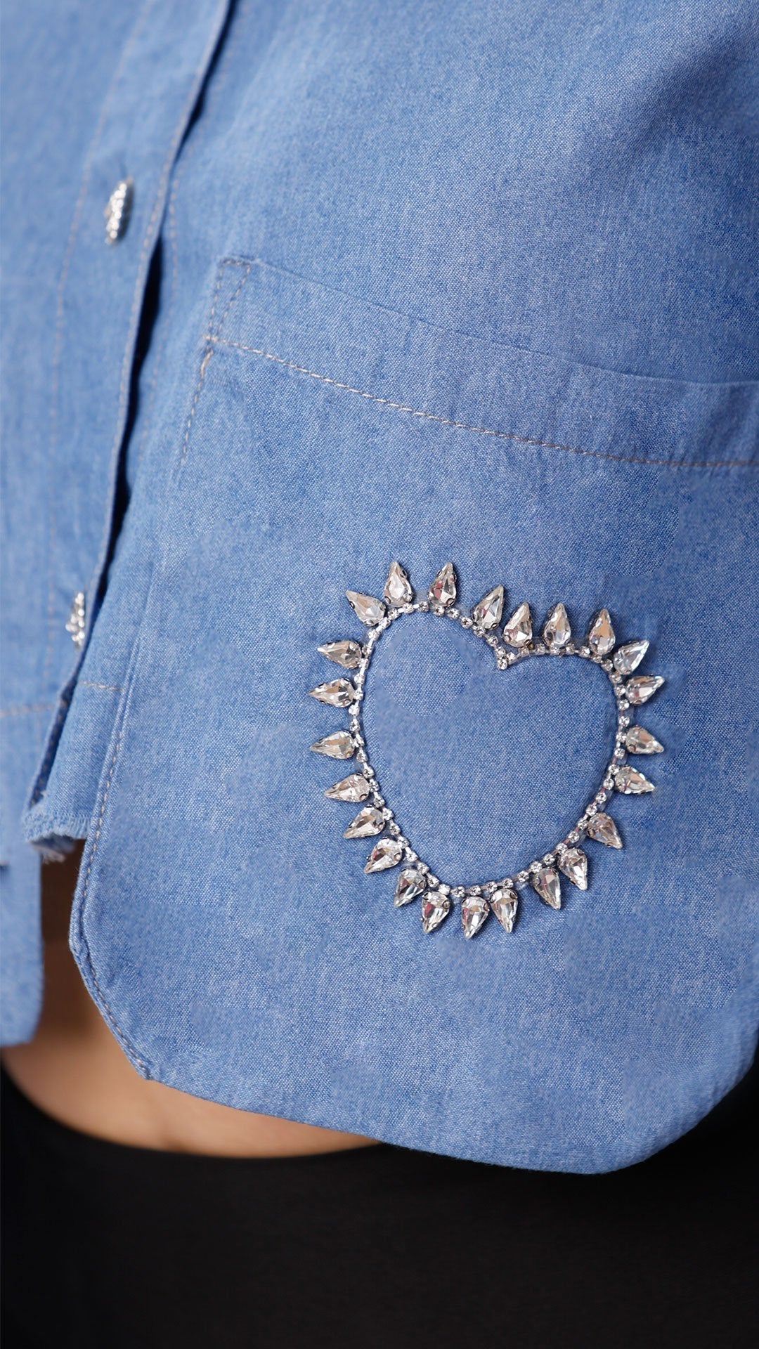 Y3815 CAMISA CHAMBRY AZUL