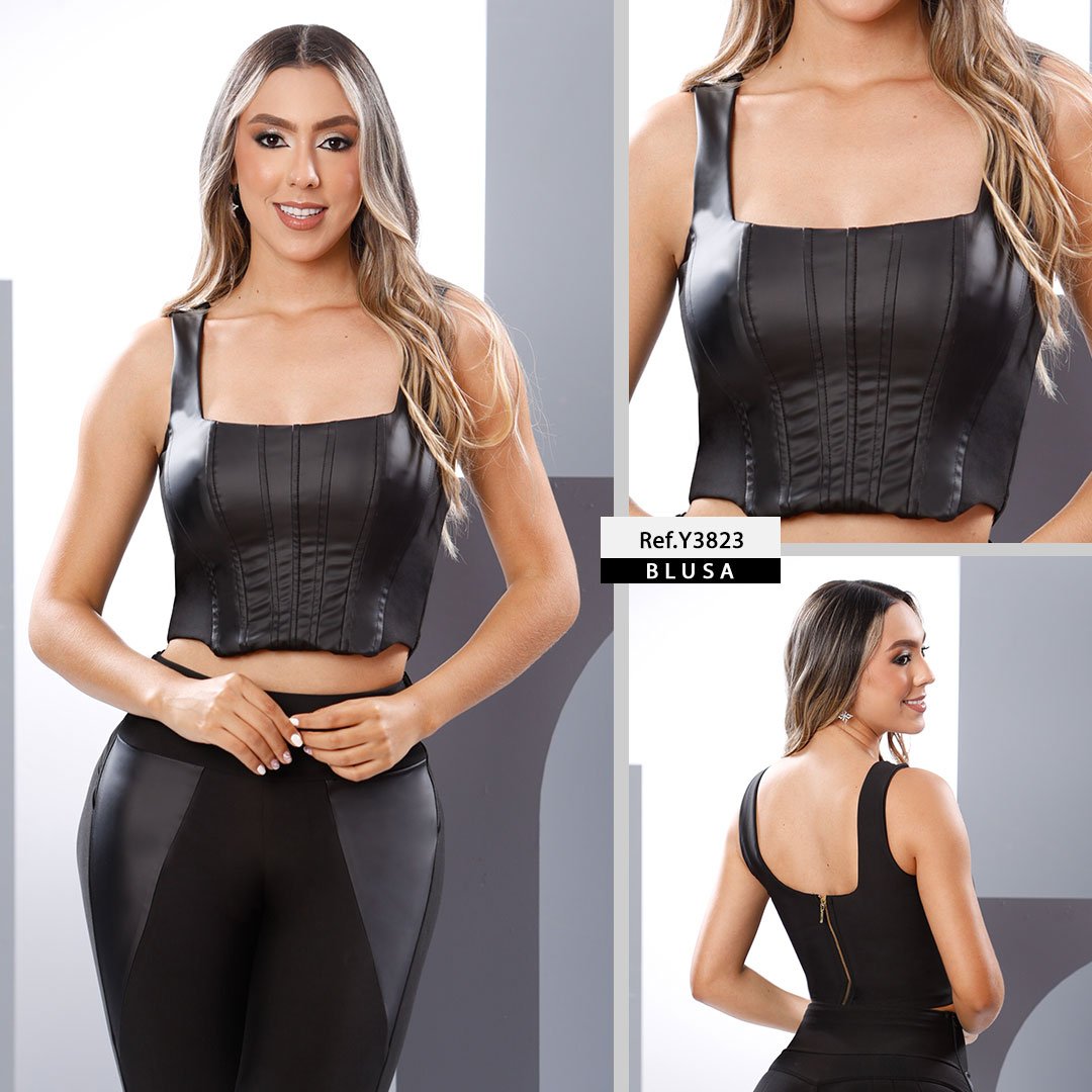 Y3823 BLUSA SUPLEX NEGRO
