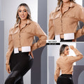 Y3829 CAMISA POPELINA CAMEL