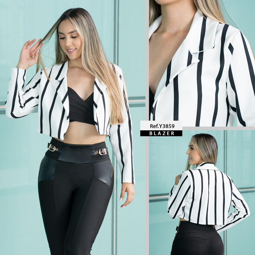 Y3859 BLAZER NOCHES DE VIENA MARFIL