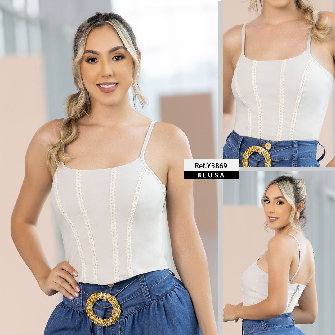 Y3869 BLUSA BEGALINA CAMEL