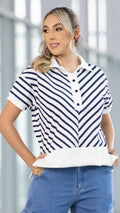 Y3873 BLUSA RIB RAYAS