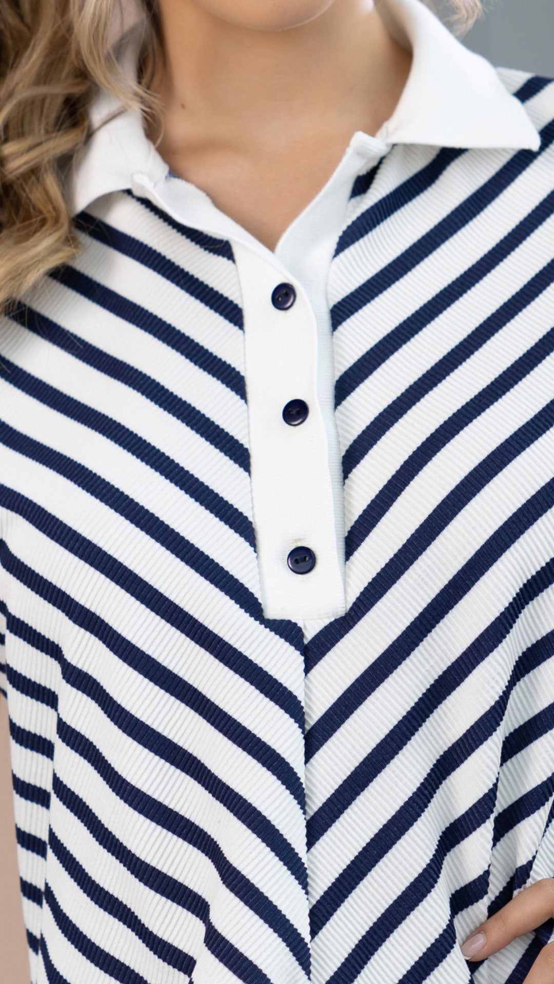 Y3873 BLUSA RIB RAYAS