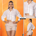 Y3904 BLUSA OJALILLO MARFIL