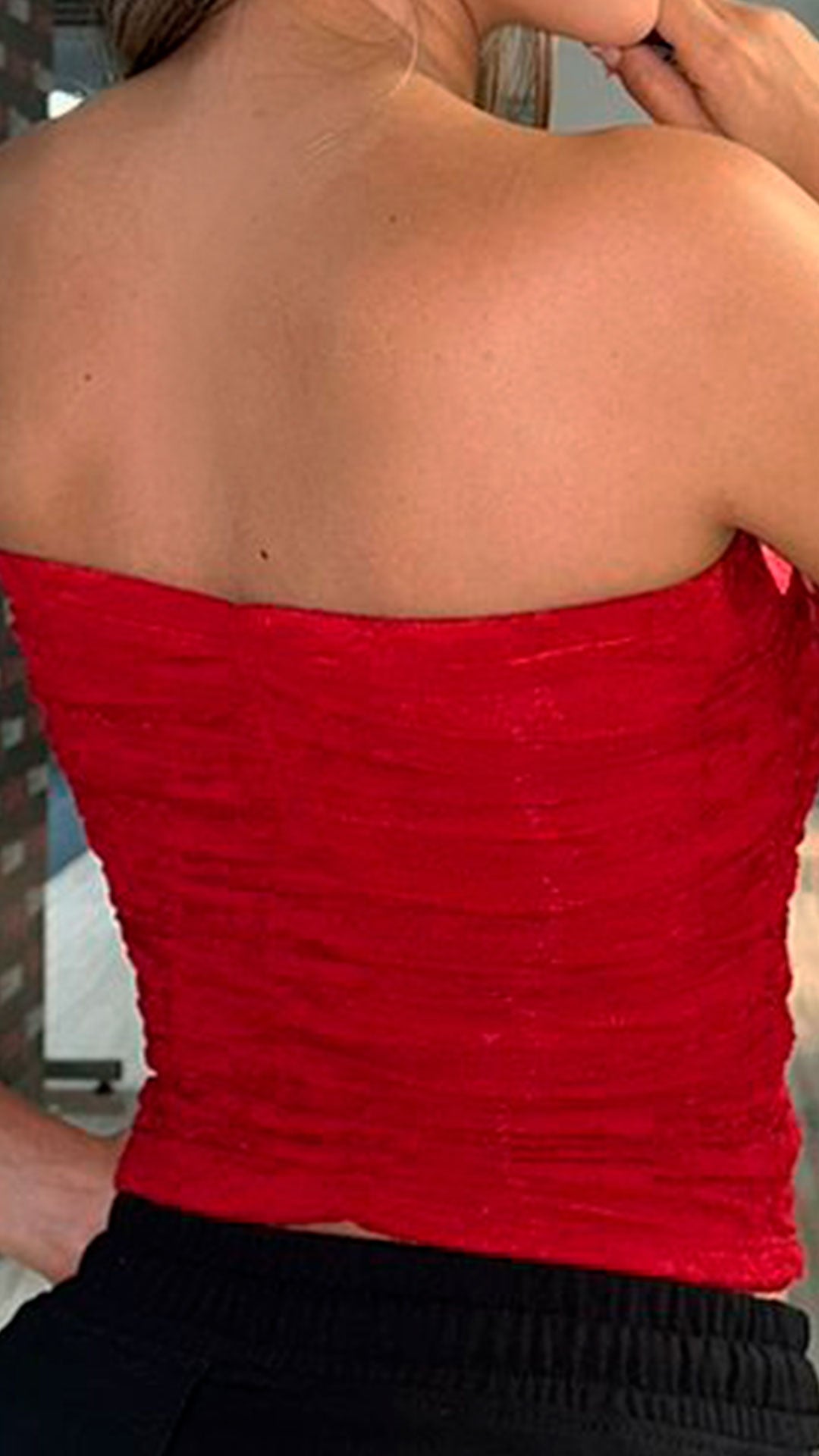 Y3938 BLUSA BLONDA ROJO